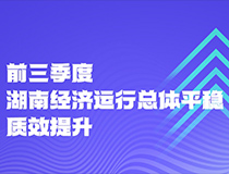 前三季度湖南經(jīng)濟運行總體平穩(wěn)質(zhì)效提升